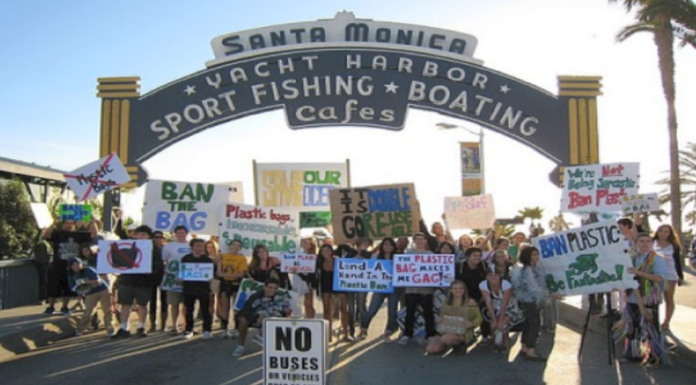 Santa Monica, CA Bag Ban rally 